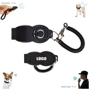 Whistle Pet Training Sound Clicker With Adjustable Band