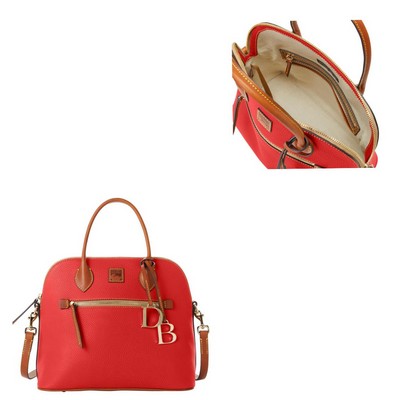 Dooney & Bourke Red Pebble Grain Large Domed Satchel