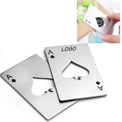 Creative Poker Shaped Stainless Steel Bottle Opener