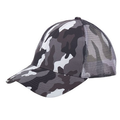 6 Panel Camouflage Mesh Back Cap