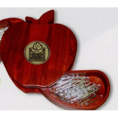 Rosewood Finish Apple Shape Treasure Box