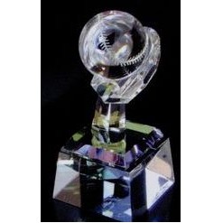 3-1/8" Optic Crystal Basketball Award