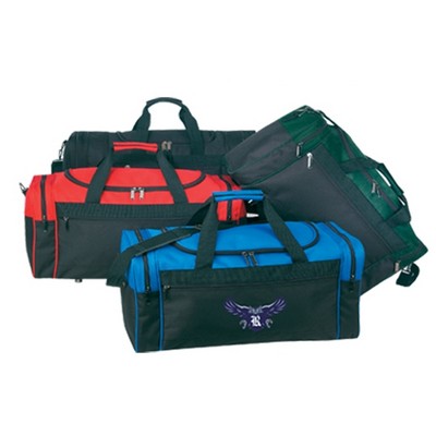 Duffel Bag with Dual Side Pockets and Adjustable Strap 600D Polyester (21"x11")