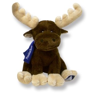 Custom Plush Brown Moose w/ Imprinted Blue Shirt