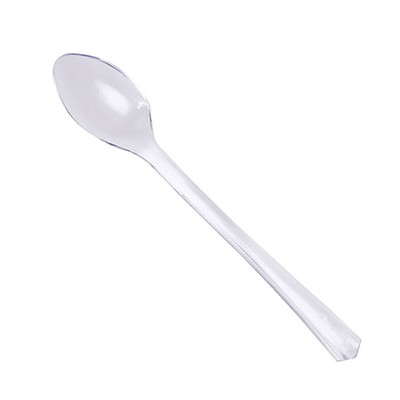 Clear 4.2" Petite Plastic Tasting Spoon