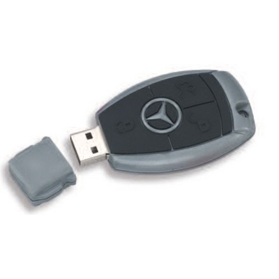 4 GB Custom PVC USB Drive w/Key Chain