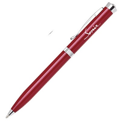 Berno Enamel Coated Ballpoint Pen w/Diamond Like Top Embedment