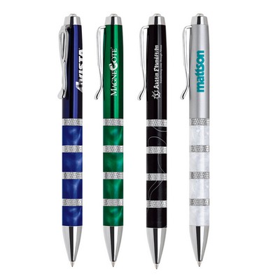 Metal Pen, Ballpoint pen, Twist action, Blue ink refill optional