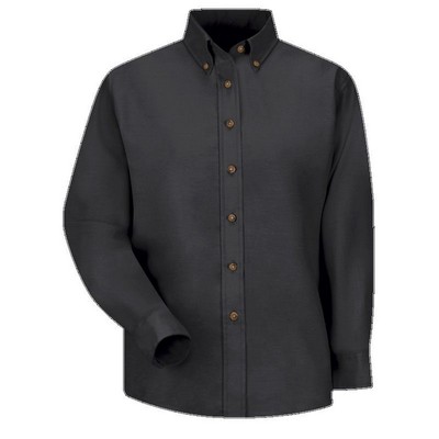 Red Kap™ Women's Long Sleeve Poplin Dress Shirt - Black