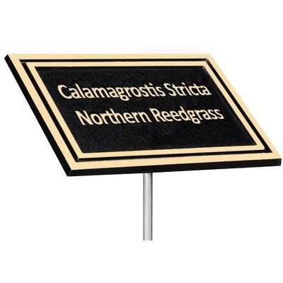 Cast Aluminum Outdoor Award Plaque-Stake Mount 8x10 - Brown/Gold