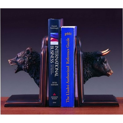 Resin Bear/Bull Book Ends Award (9"x8")