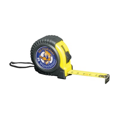 10 ft (3 meter) Tape Measure with wrist strap and belt clip; Full Color Imprint