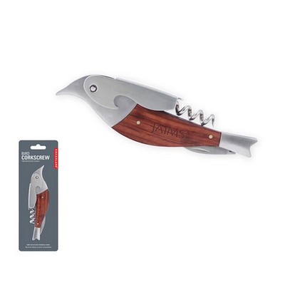 Kikkerland® Sparrow Wood Corkscrew