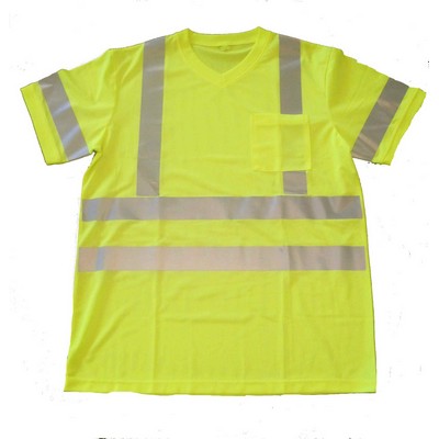 ANSI Class 3 Safety T-Shirt - Lightweight Birdseye Knit w/Pocket