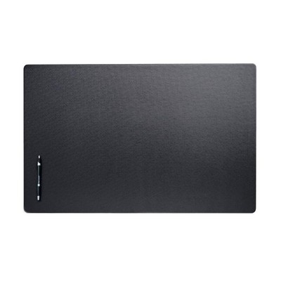 Classic Black Leatherette Desk Pad Without Rails (30"x19")