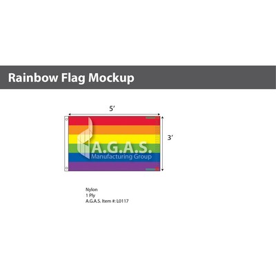 Rainbow Deluxe Flag 3'X5'