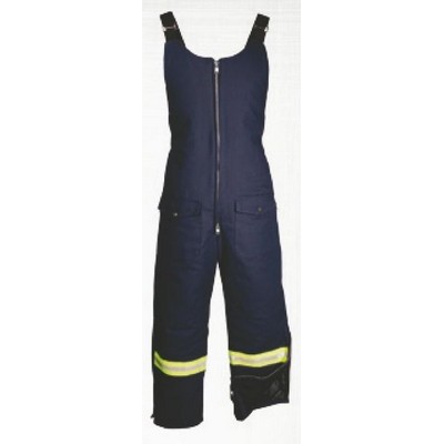 10 Oz. Winter Solid® Duck Canvas Insulated Bib Overalls w/Reflective Tape (Navy)