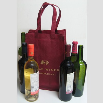 6 Bottle Non-Woven Wine Bag - Screened