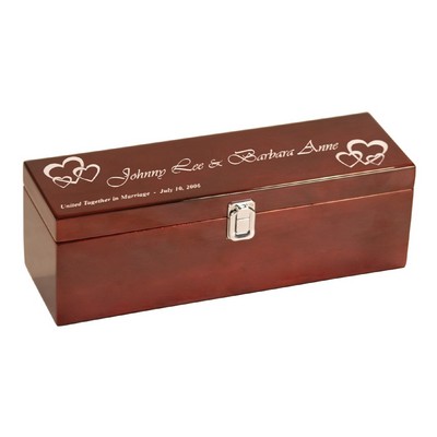 Rosewood Piano Finish Single Wine Box with Tools