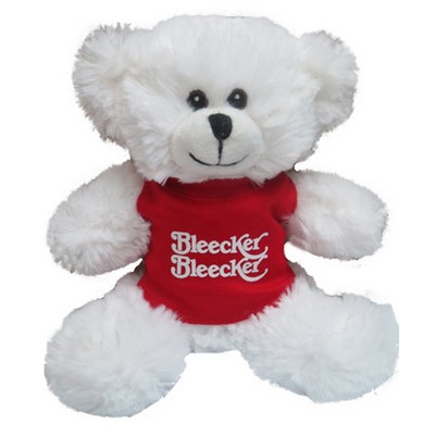 7" Bailey White Bear Stuffed Animal w/ T-shirt (7")