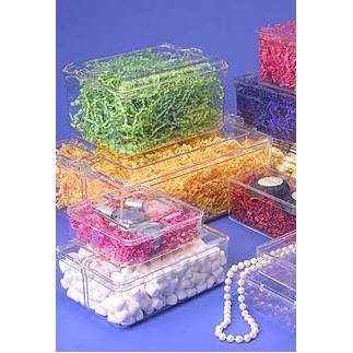 Standard Quality Rigid Square Clear Plastic Box (6"x6"x1")