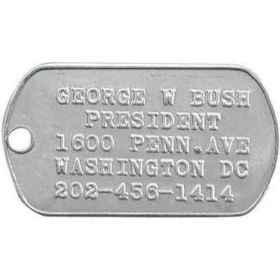 Personalized Stainless Steel Military Dog Tag