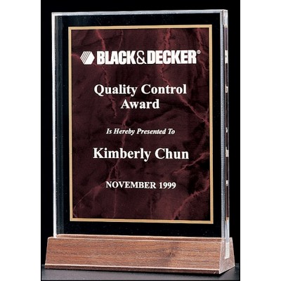 Marble Design Series 3/4" Thick Acrylic Award (6")(Ruby Marble)