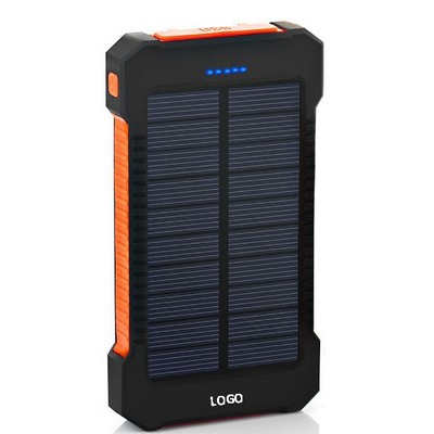 Outdoor Solar charger with carabiner 6000mAh 8000mAh 10000mAh Mobile power supply