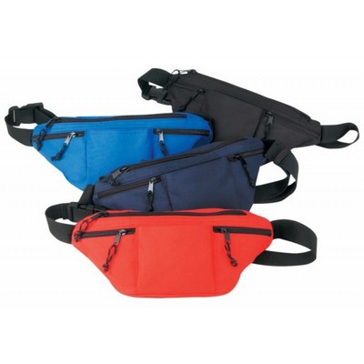 600D Denier Jogger's Fanny Pack with Four Zipper Pockets