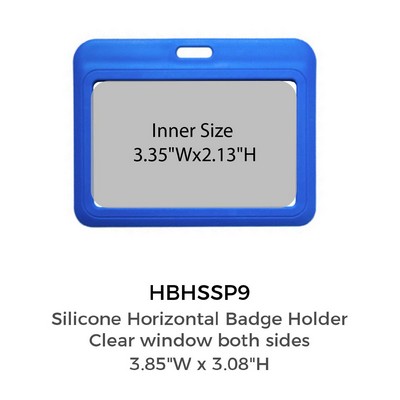 3.94" x 3.15" Soft PVC Horizontal Badge Holder