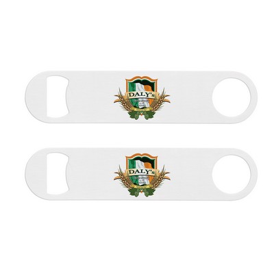 White Stainless Steel Bottle Opener