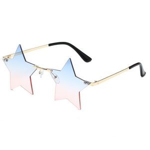 Semi Rimless Star Shaped Sunglasses