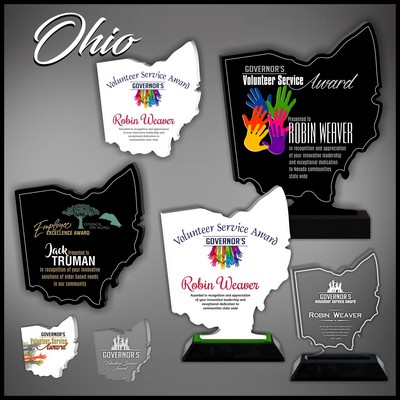 10" Ohio Black Budget Acrylic Award