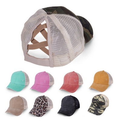 Ponytail Trucker Mesh Cap