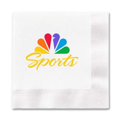 3 Ply White Dinner Napkin - 1/4 Fold, Digital