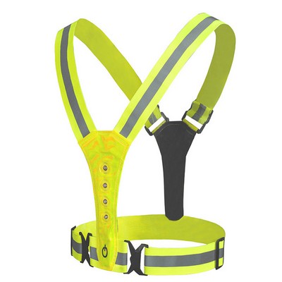 Elastic LED Adjustable High Visibility Reflective Velt