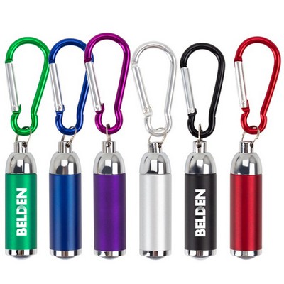 Aluminum Telescopic LED Keychain w/ Carabiner