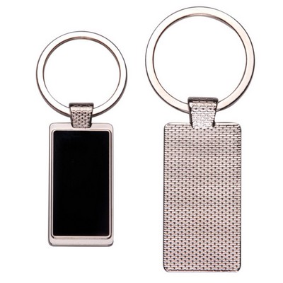 Rectangular Reflective Metal Keychain