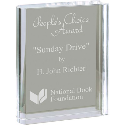 3 3/4" x 5" Clear Crystal Book