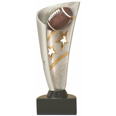 7" Football Banner Resin Trophy