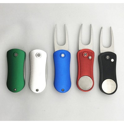 Foldable Stainless Steel Golf Divot Repair Tool