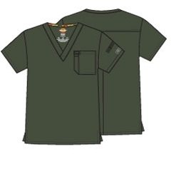 Dickies® V-Neck Top w/Side Vents & Chest Pocket