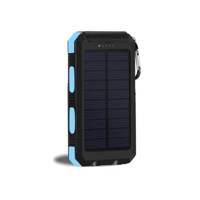 10000mAh Dual USB Solar Power Bank w/Compass & LED Flashlight