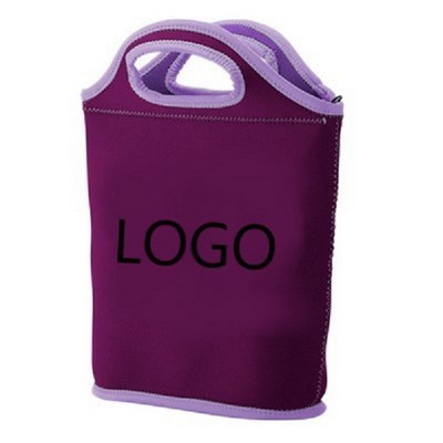 Neoprene Zipper Lunch Tote Bag