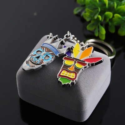 Custom Shaped Zinc Alloy Keychain Imitation Enamel Keychain- One Side Printing