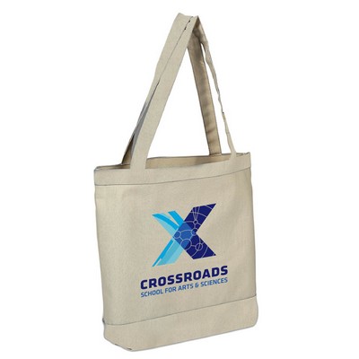 Canvas Accent Color Tote - Full Color Transfer (16" x 14" x 4.75")