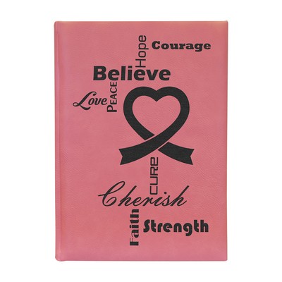 7" x 9¾" Pink Leatherette Journal