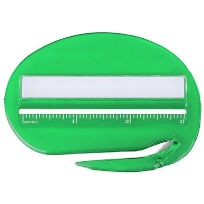 3-in-1 Plastic Letter Opener Cutter w/Ruler