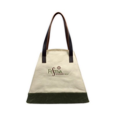 Pyramid Tote (Natural Canvas/Waxed Trim)