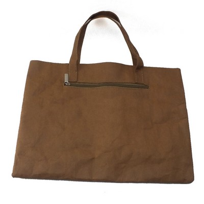 Splash Proof Kraft Paper Briefcase Water Proof Handbag